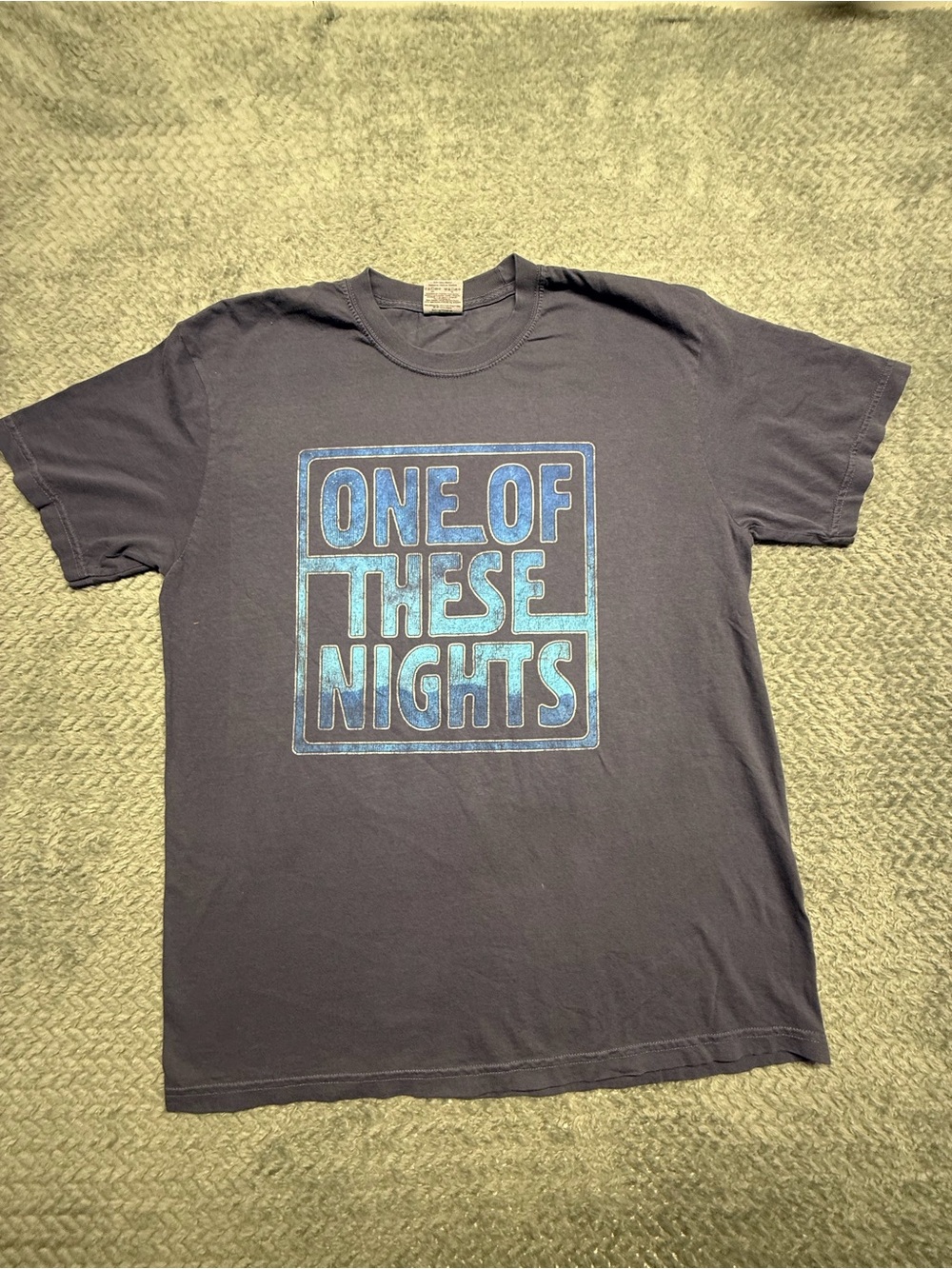 Comfort Colors Navy 'One Of These Nights' Graphic Short Sleeve Tee